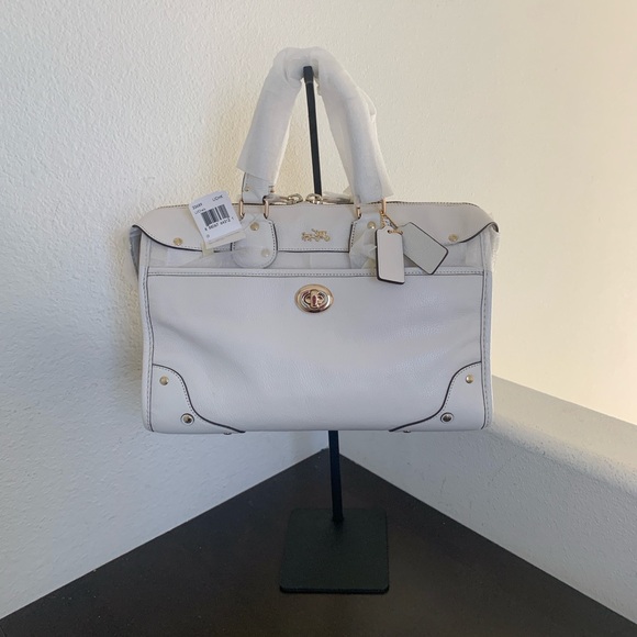 NWT Coach Chalk Rhyder Satchel With Shoulder Strap
& Dust Bag. - Picture 5 of 14